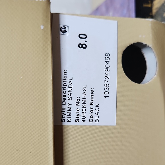 NIB MICHAEL KORS Woman's Black Chain Kimmy Round Toe Strappy Leather Sandals Sz8 - Picture 3 of 8